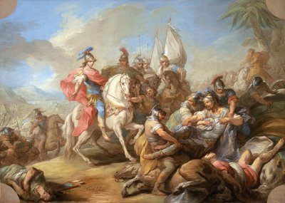 La vittoria di Alessandro su Poro, c.1738 da Carle van Loo